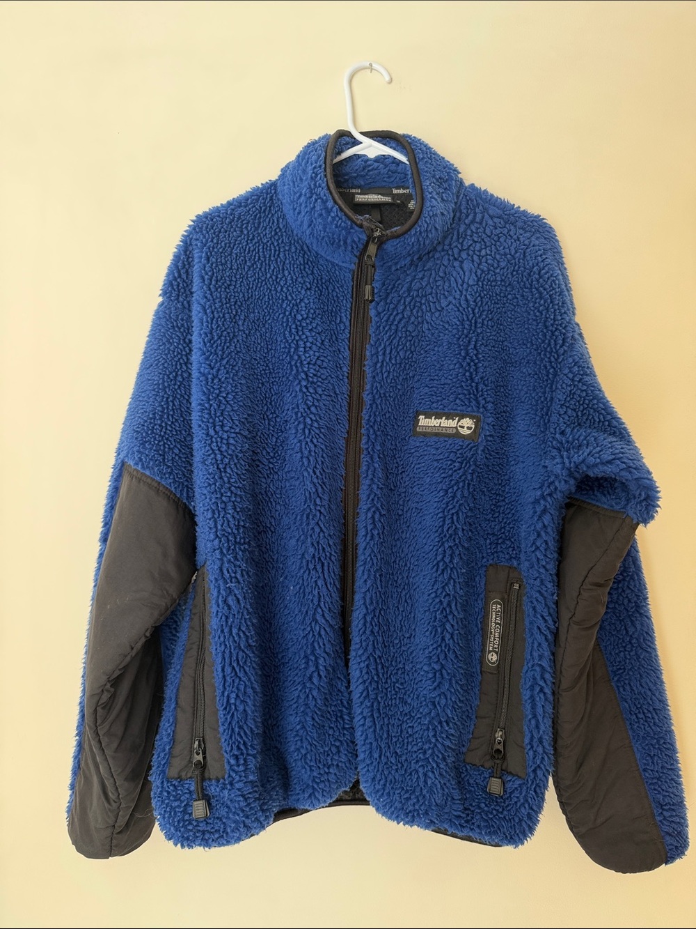 Vintage Timberland Performance Blue High Pile Sherpa Teddy Fleece Jacket M